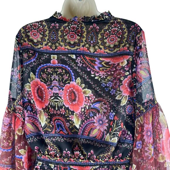 MISA Los Angelos Elisabetta Mini Dress Flora Valentina Print Size S - Picture 8 of 11